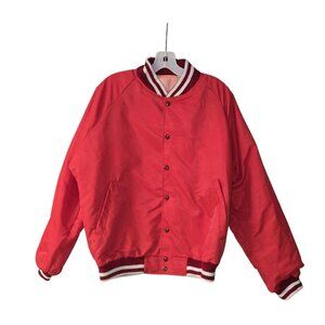 Vintage 80s 90s Opex Red Varsity Bomber Jacket M Retro Canadian Made Streetwear